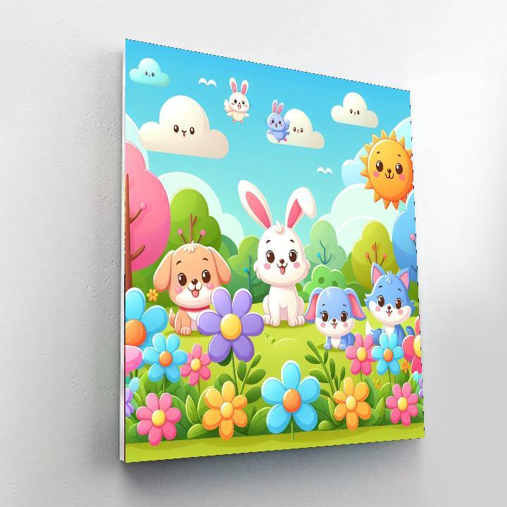 Cuddly Critter Encounters Paint By Numbers Kits