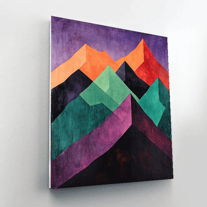 Kazimir Malevich Inspired Abstract Mountain Forms  Paint By Numbers Kits