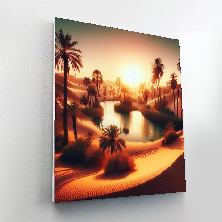 Beautiful Desert Oasis Painting Number Kit