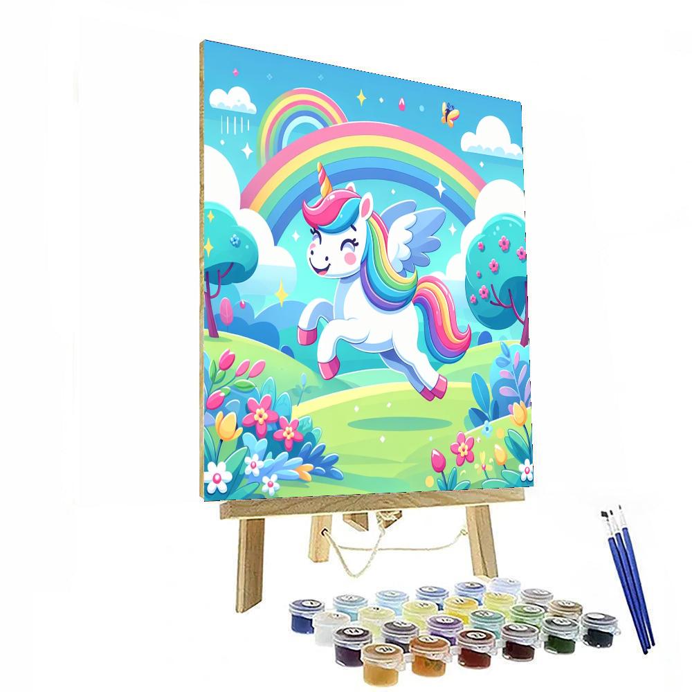 Dreamy Unicorn Kingdom Number Painting