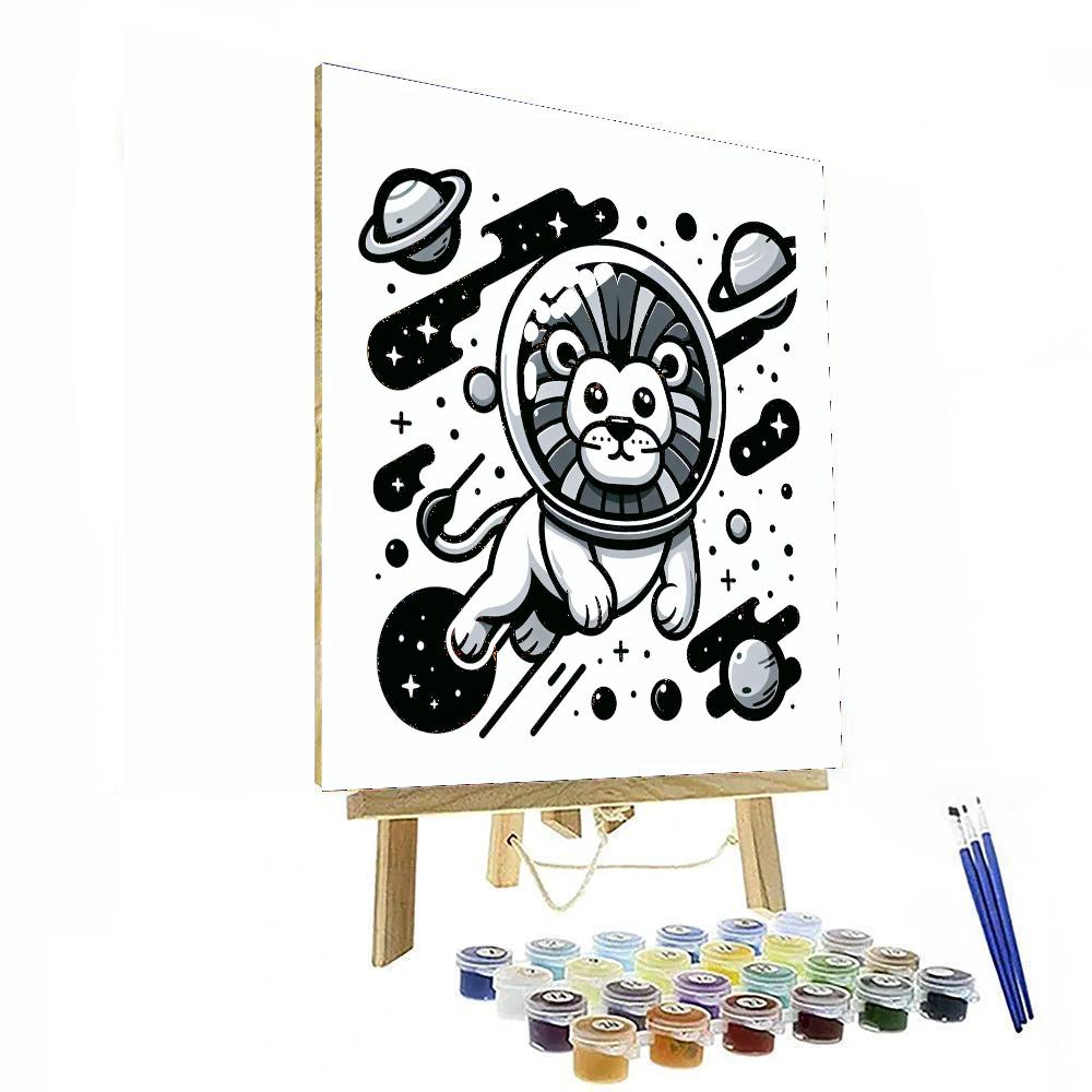 Wondrous Space Lion Voyage Paint By Color