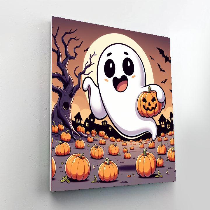 Silly Ghost DIY Paint By Numbers