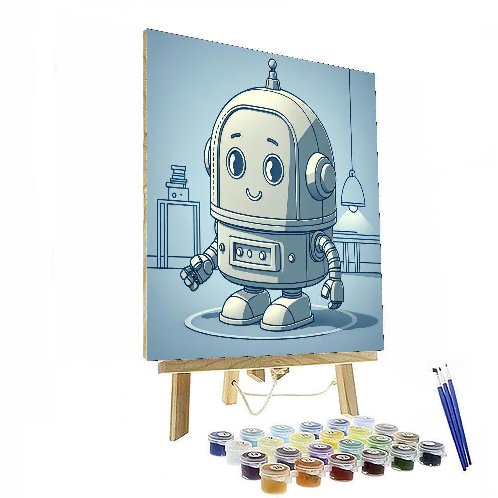 Friendly Robot Companion Paint By Numbers Kits