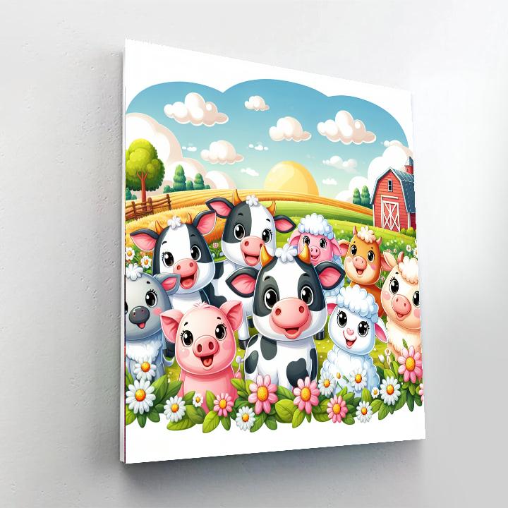 Adorable Farm Friends Paint By Numbers Kits