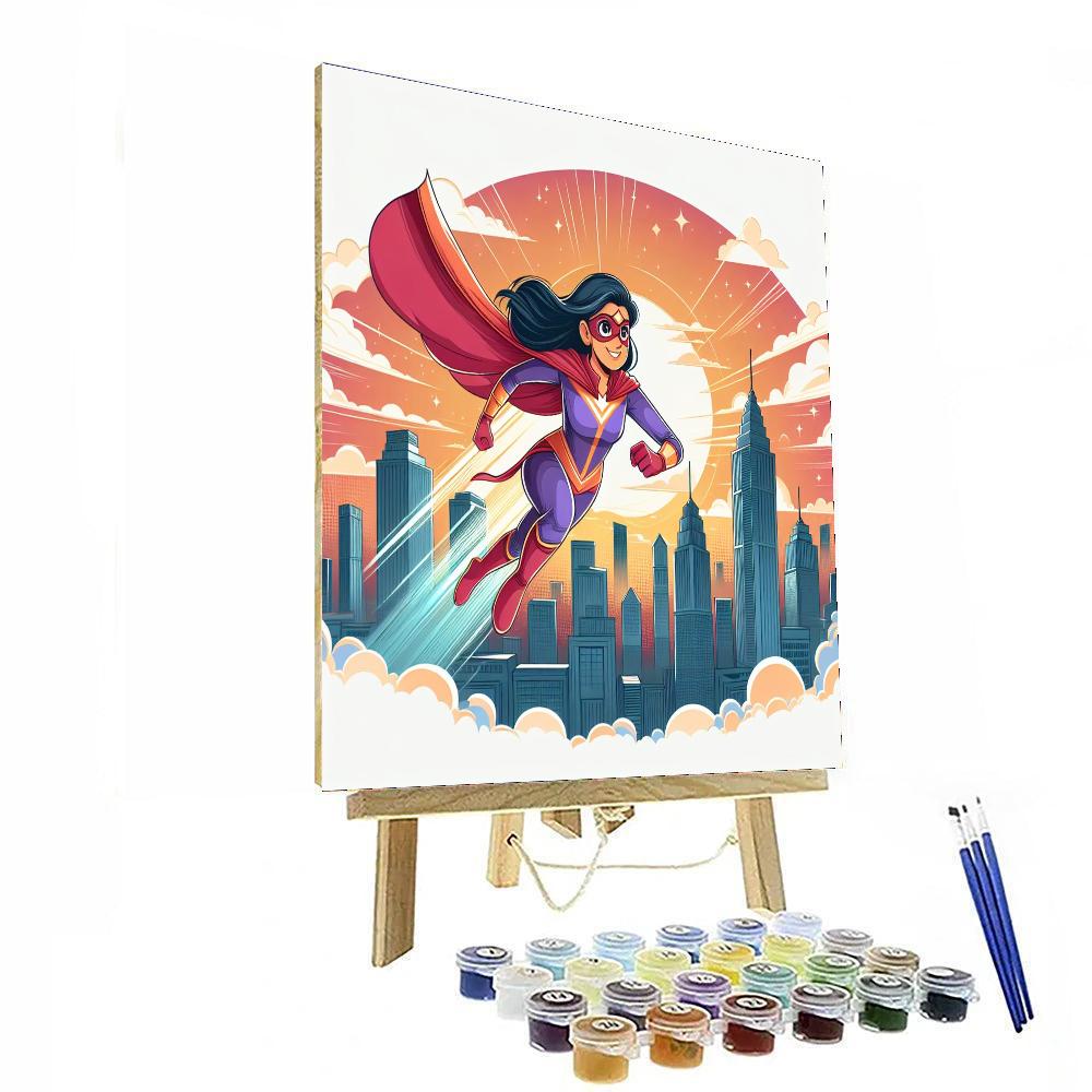 Superhero's Sky Patrol Numbered Painting Kits