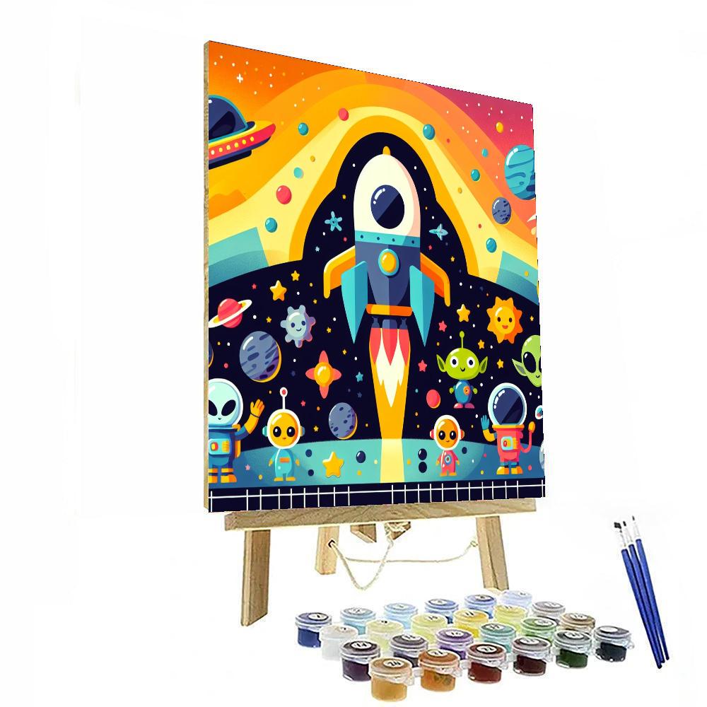 Outer Space Rescue Paint By Number