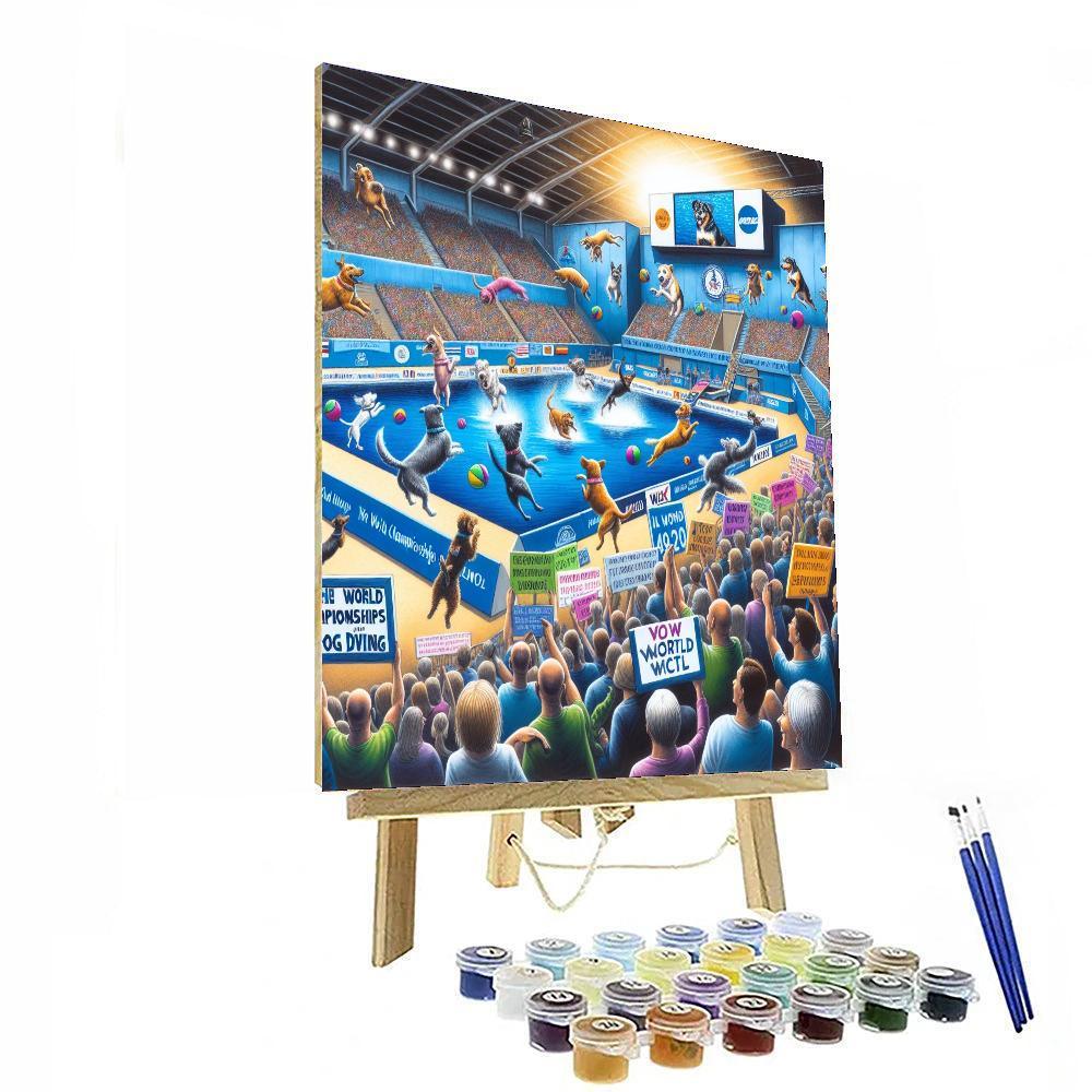 The World Championships In Dog Diving - Orlando Numbered Painting Kits