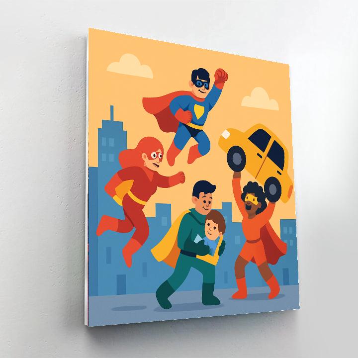 Comic Book Superheroes Paint By Numbers Art