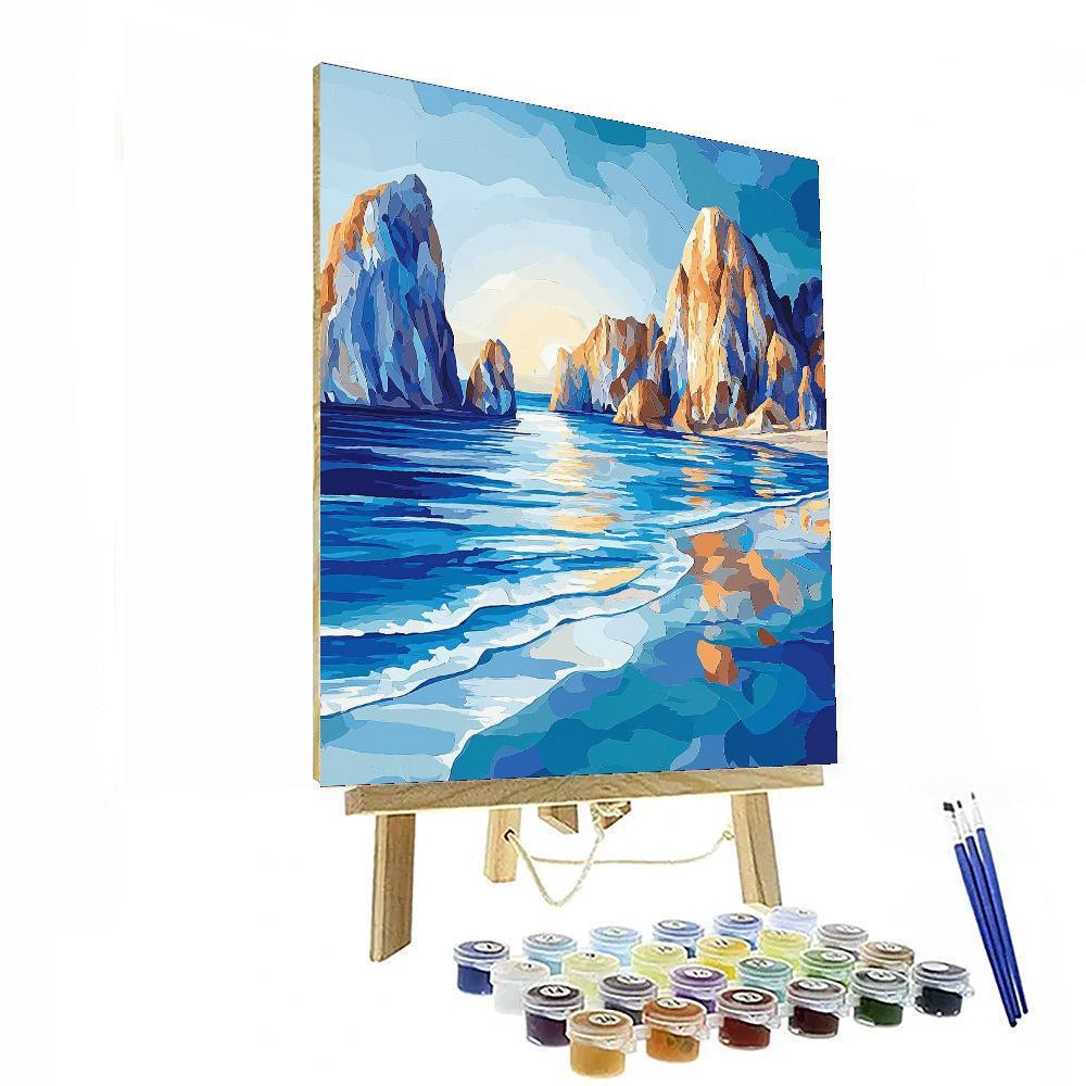 Paul Cézanne Inspired Abstract Coastal Scene  Paint By Number