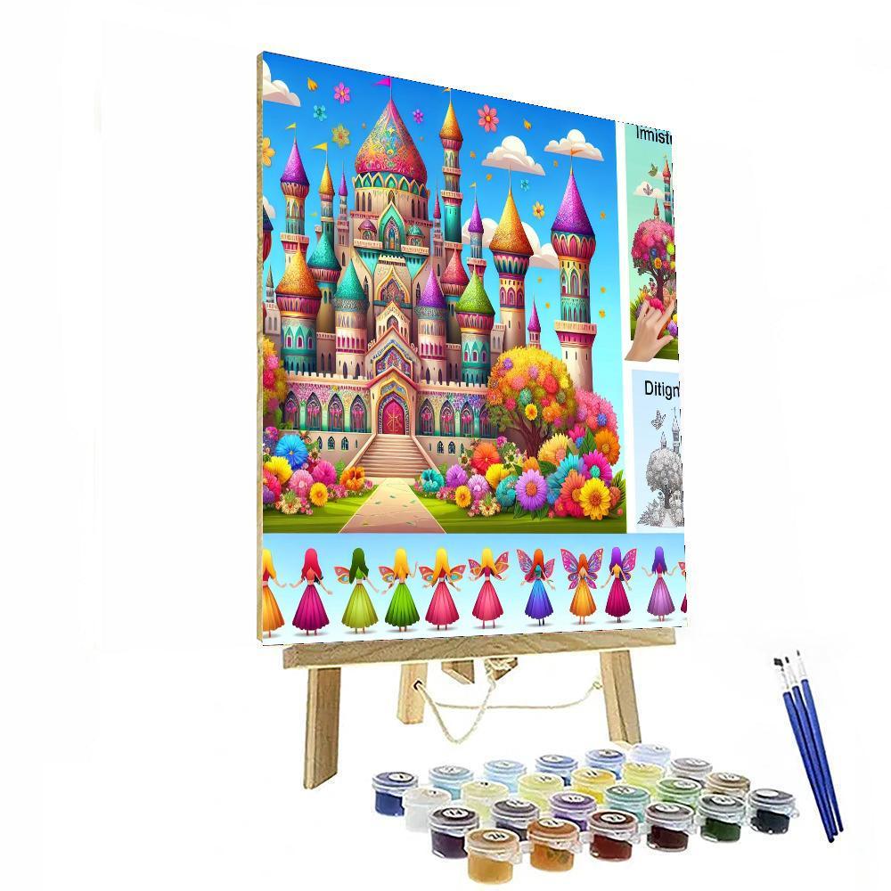 Colorful Fairy Tale Castle Number Painting