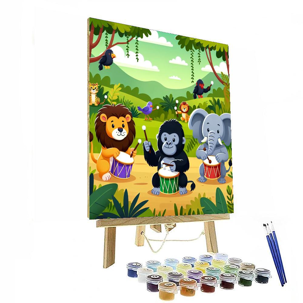Jungle Drum Celebration DIY Paint By Numbers