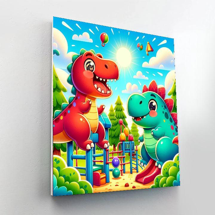 Dino-riffic Playground Paint By Number