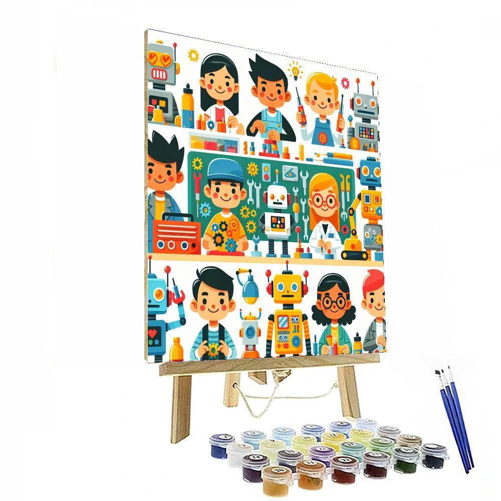 Robot Inventor Zone Painting By Numbers Kit