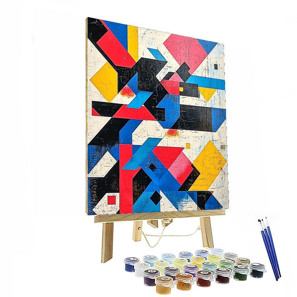 Kazimir Malevich Inspired Vibrant Complexity  Paint By Color