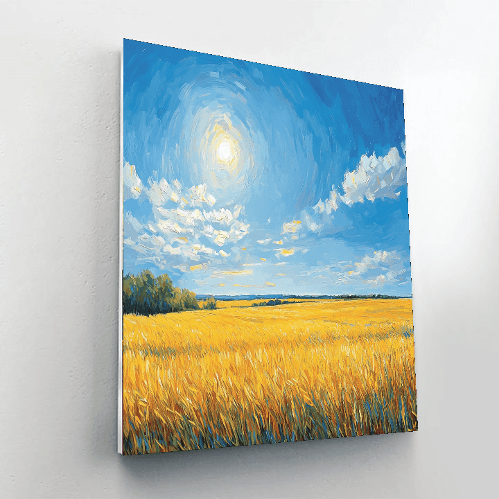 Vincent Van Gogh Inspired Sunlit Field Reverie  Painting By Numbers Kit