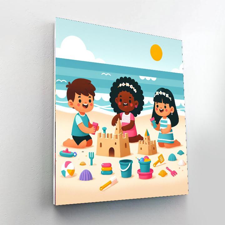 Sunny Sandcastle Soiree Numbered Painting Kits