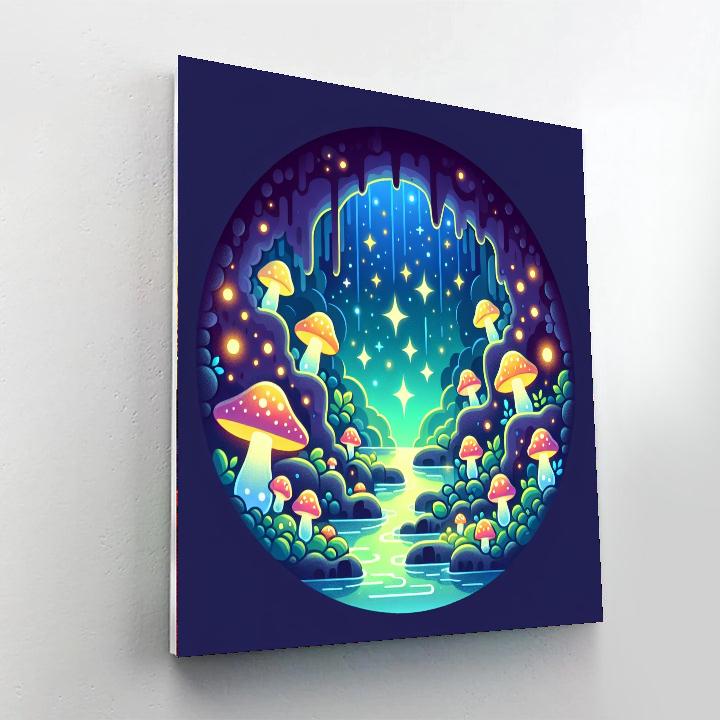 Glowing Grotto Paint By Numbers Art