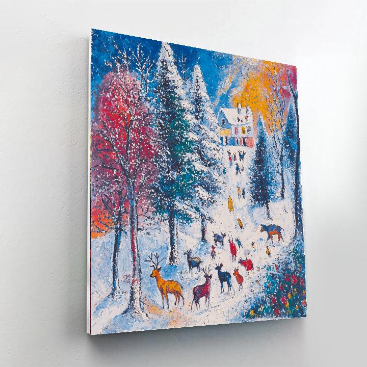 Marc Chagall Inspired Frosty Whimsy  Paint By Numbers Kits