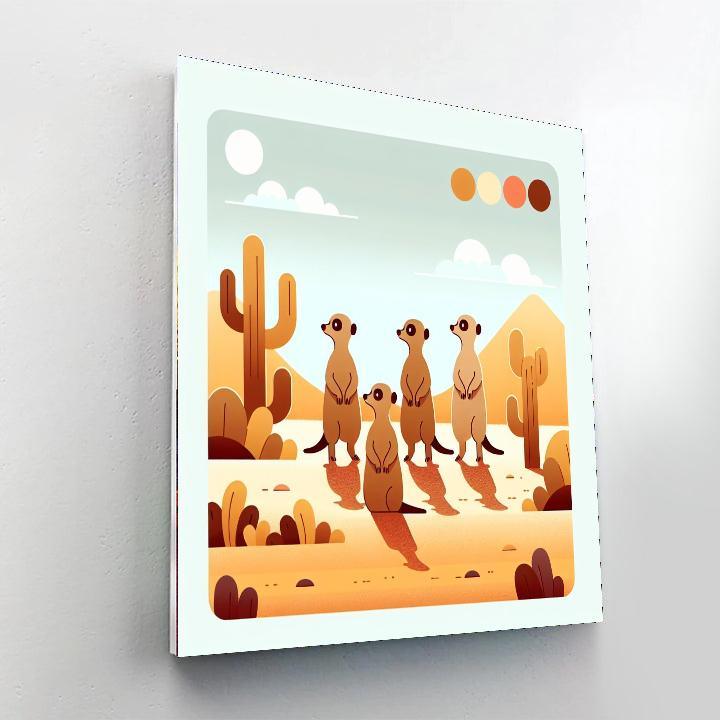 Marvelous Meerkat Manor Number Painting
