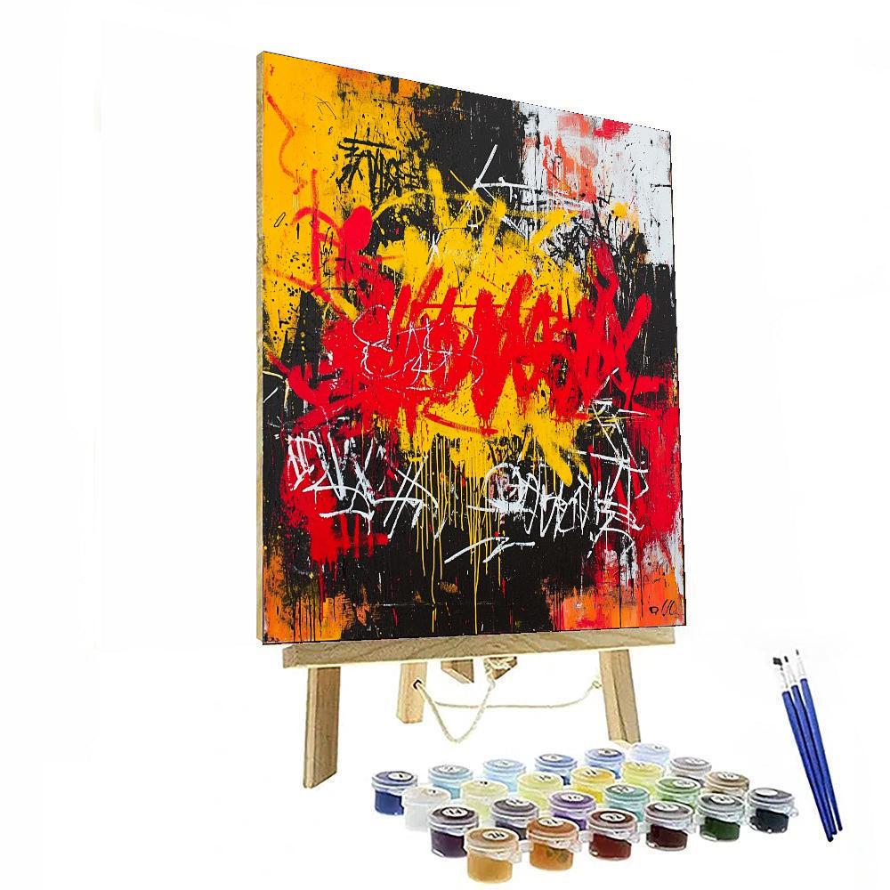 Jean-Michel Basquiat Inspired Exploration Of Energies  Paint By Numbers
