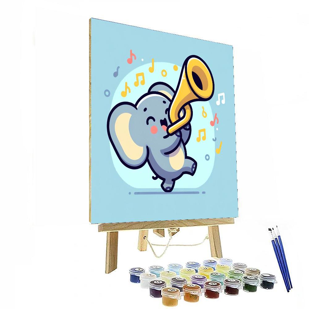 Musical Elephants Paint By Numbers Kits