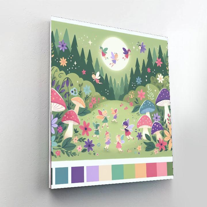 Joyful Woodland Fairies DIY Paint By Numbers