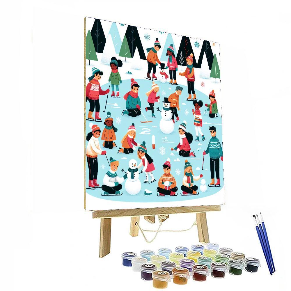 Exciting Winter Wonderland Number Painting