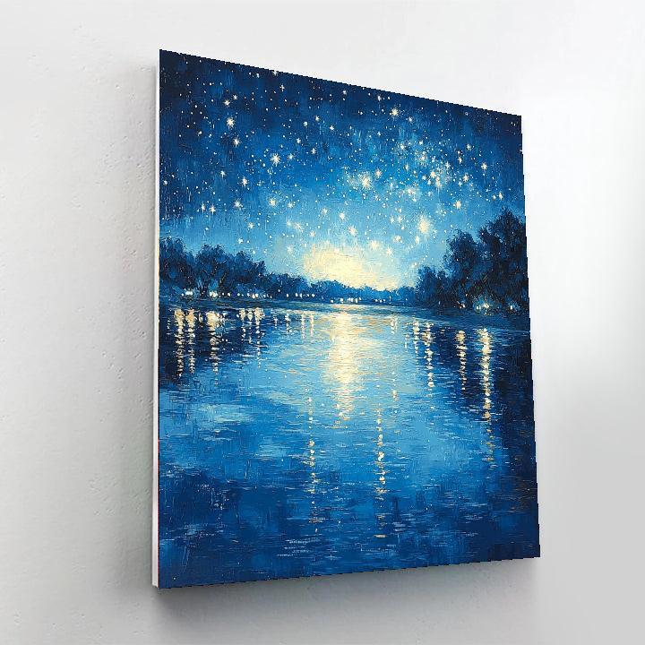 Claude Monet Inspired Nighttime Reflections  Paint By Numbers