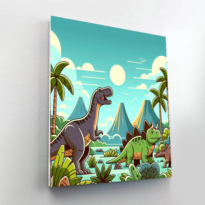 Jurassic Dino World Paint By Number