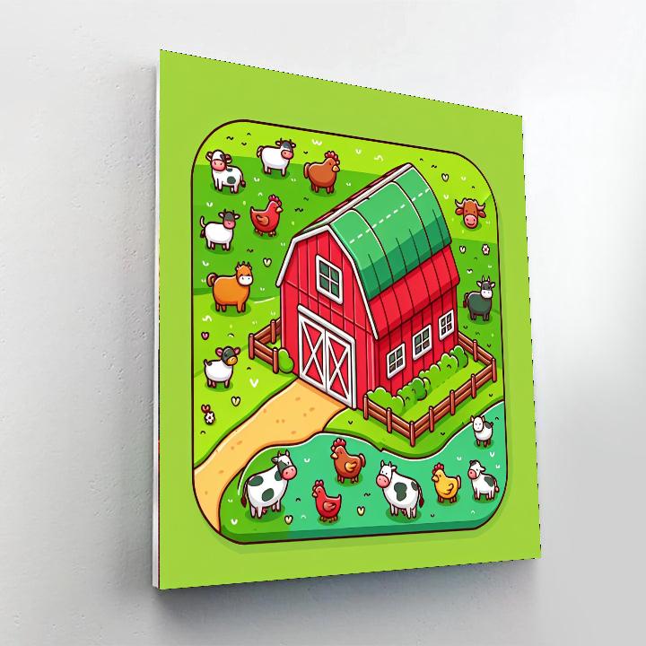 Cozy Country Barn Paint By Numbers Art