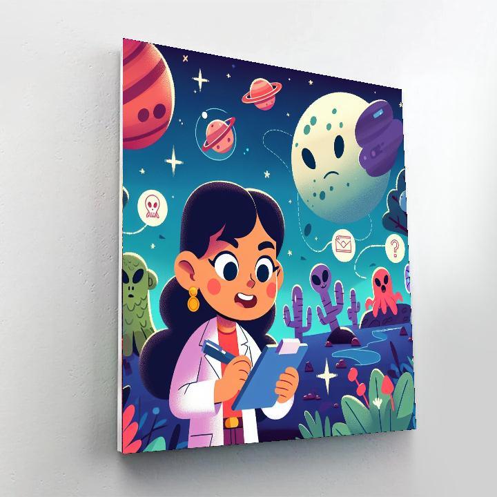 Space Detective Mission Painting Number Kit