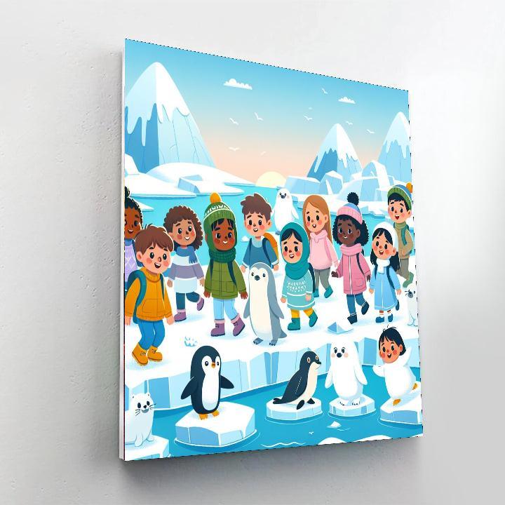 Polar Icecap Exploration Numbered Painting Kits