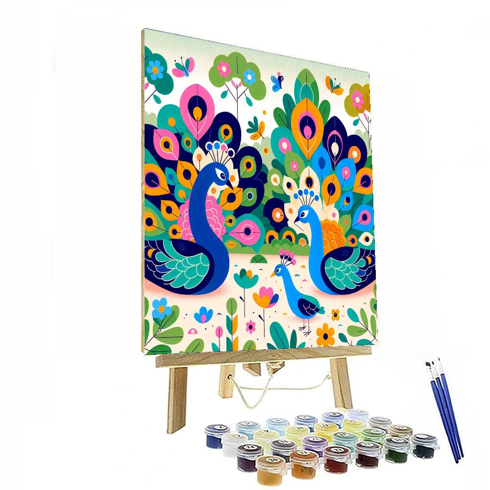 Peacock Garden Gala Paint By Numbers