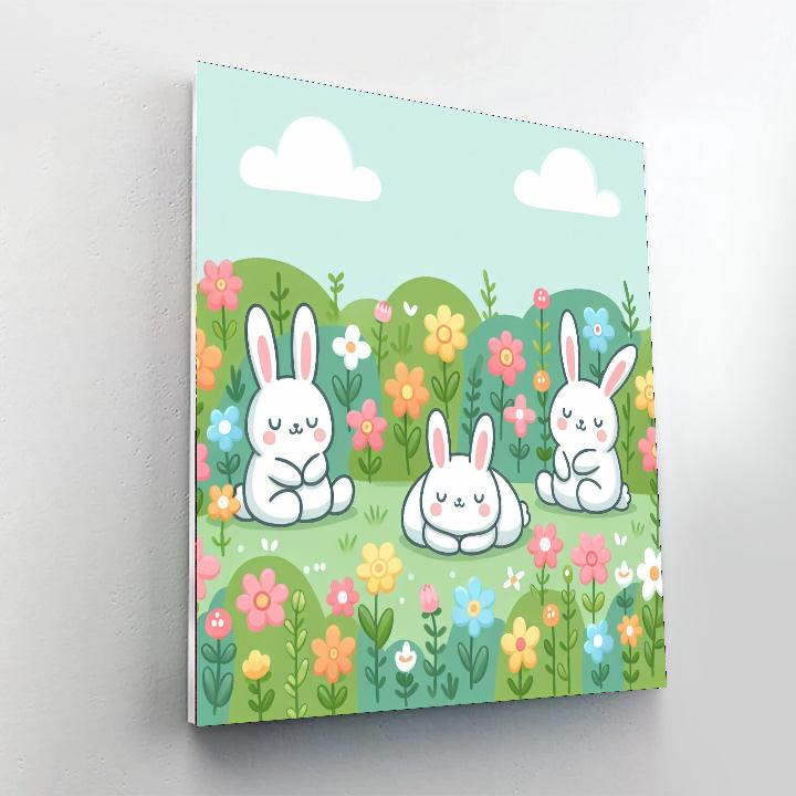 Resting Rabbits Numbered Painting Kits