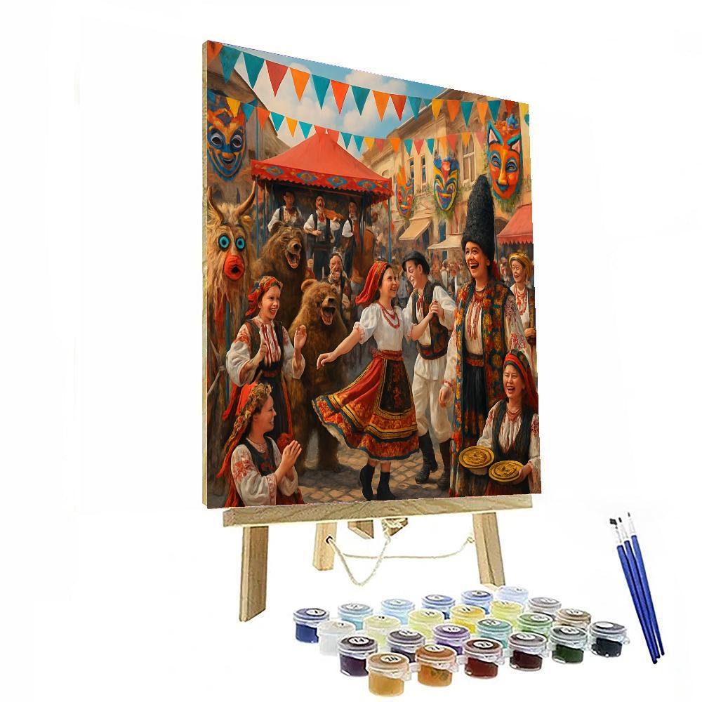 Carnival Of Blaj - Romania Painting Number Kit