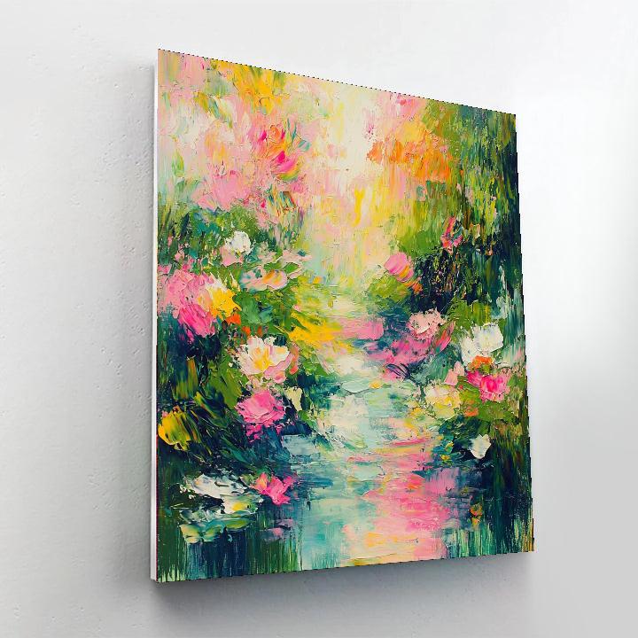 Monet Inspired Abstract Garden Symphony  Paint By Number