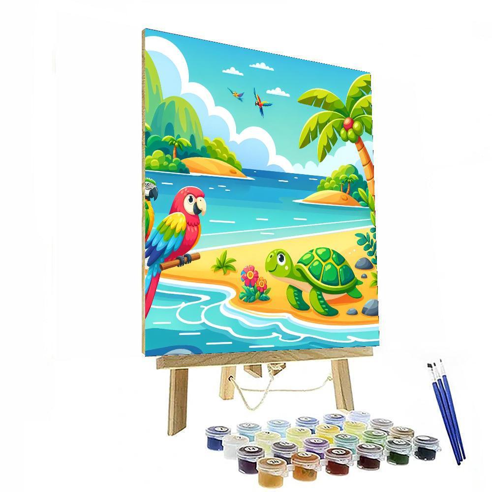 Tropical Island Paint By Numbers Art