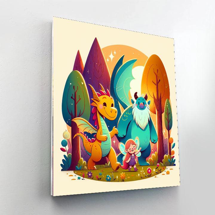 Mystical Creature Adventure Paint By Numbers