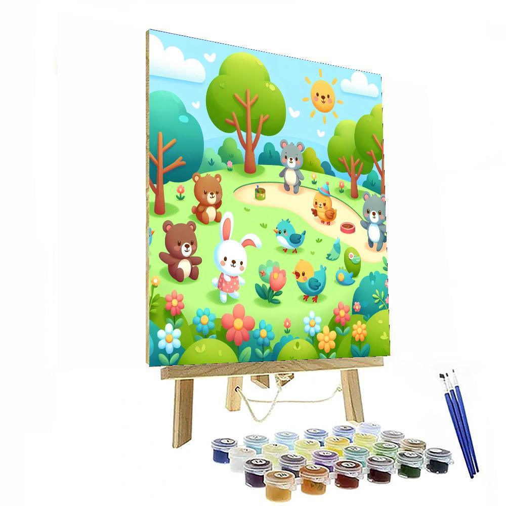 Friendly Animal Friends Numbered Painting Kits