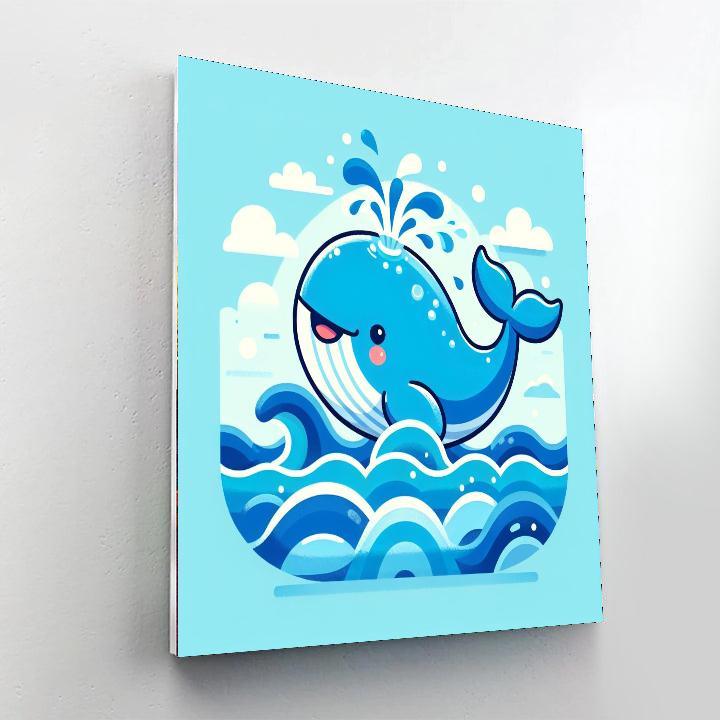 Whimsical Whale Watching Paint By Number