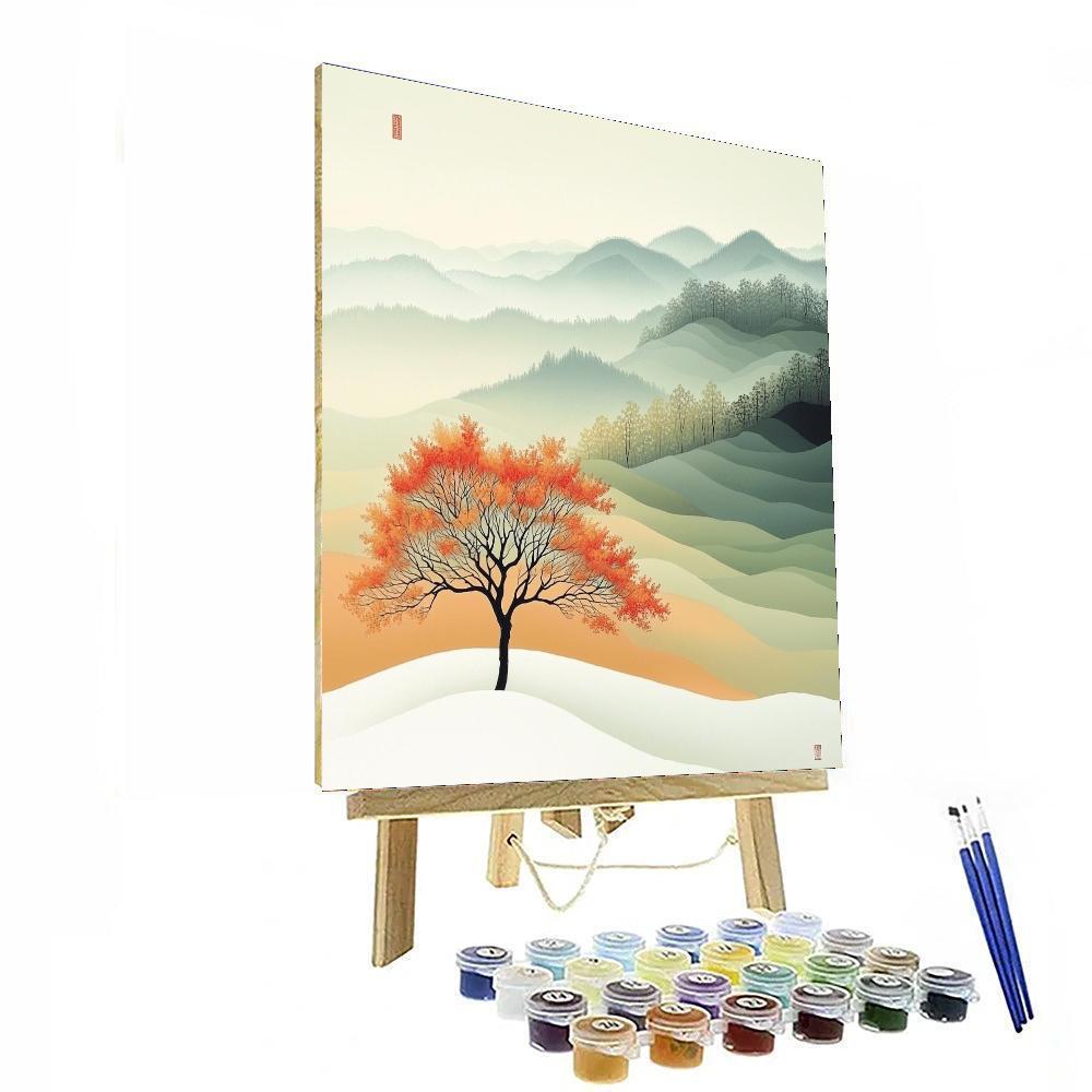Zhao Mengfu Inspired Simplicity Of The Seasons  Paint By Color