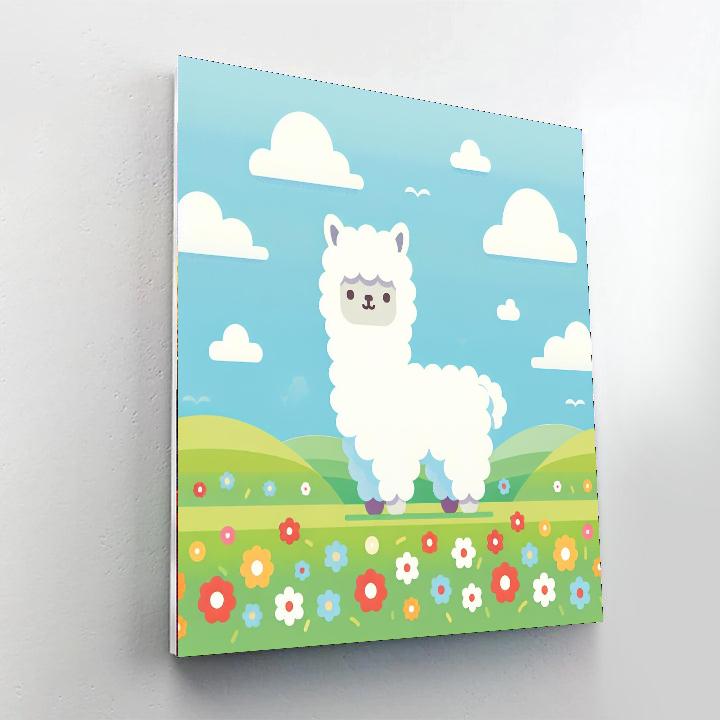 Adorable Alpaca Escape Painting Number Kit