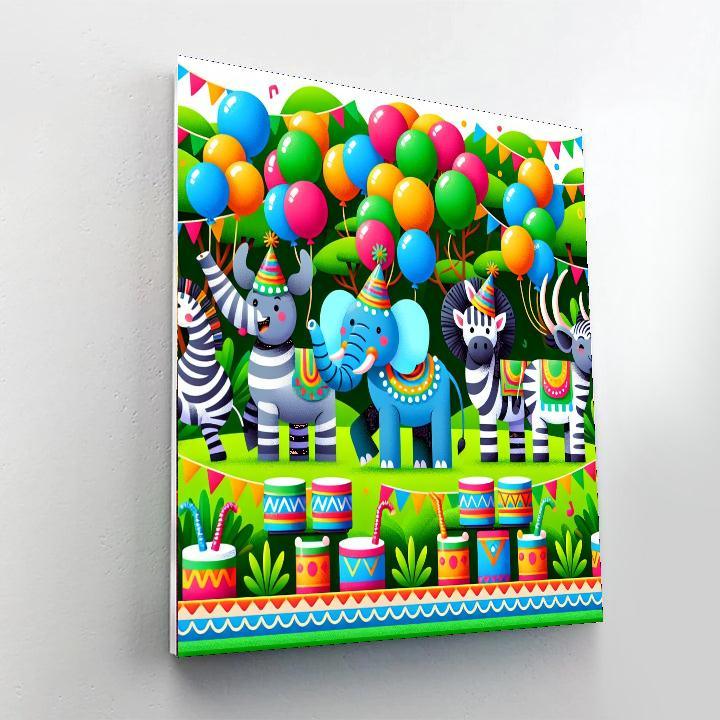Wild Safari Party Number Painting