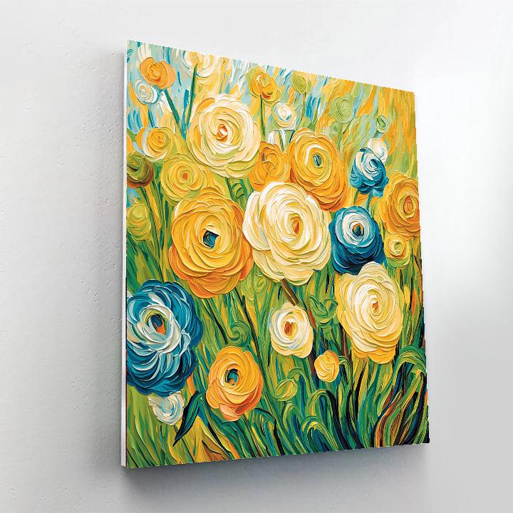 Vincent Van Gogh Inspired Vivacious Flora  Paint By Color