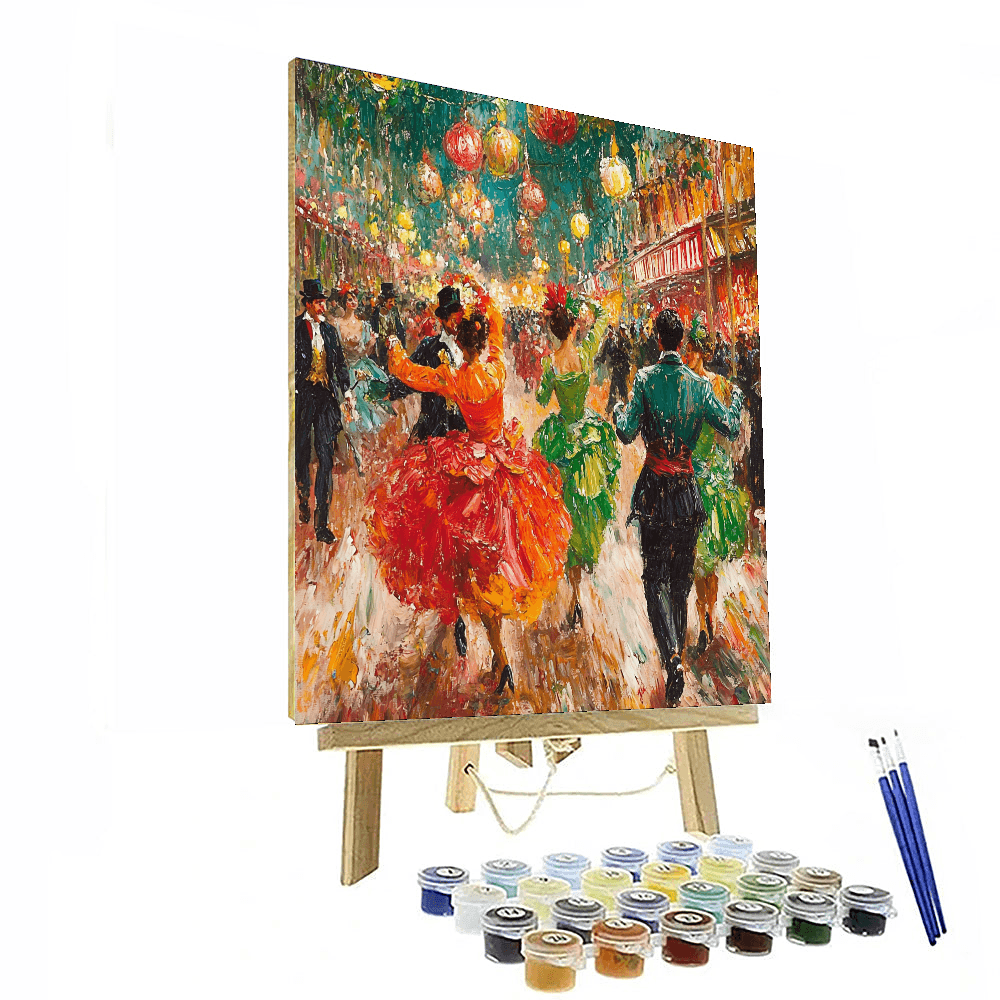 Henri De Toulouse-Lautrec Inspired Carnival Colors  Paint By Numbers