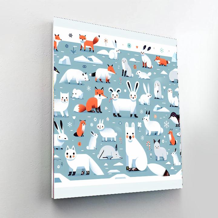Arctic Animal Celebration Painting By Numbers Kit