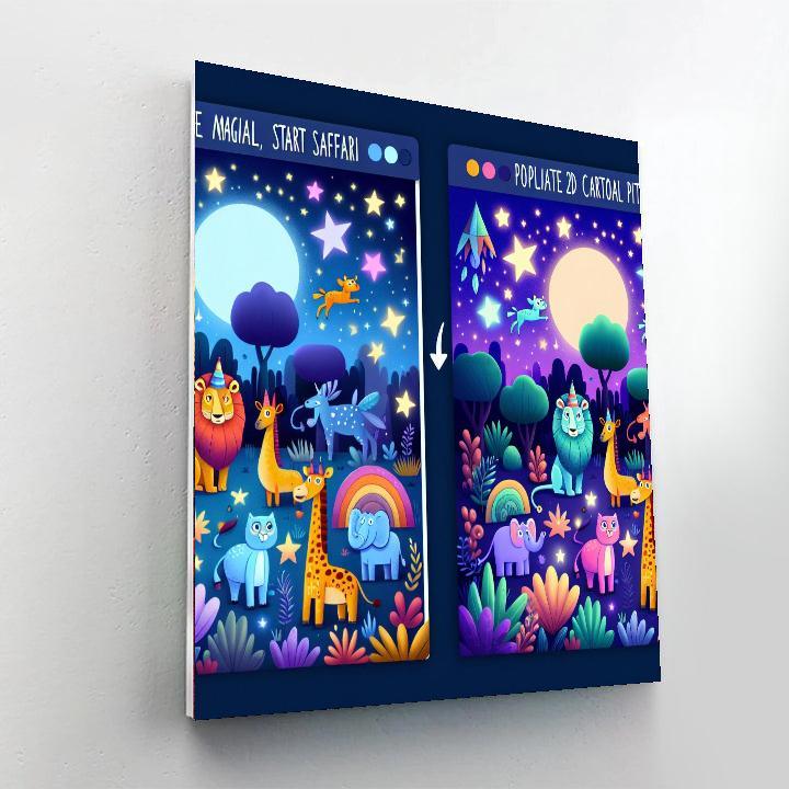 Safari In The Stars Number Painting
