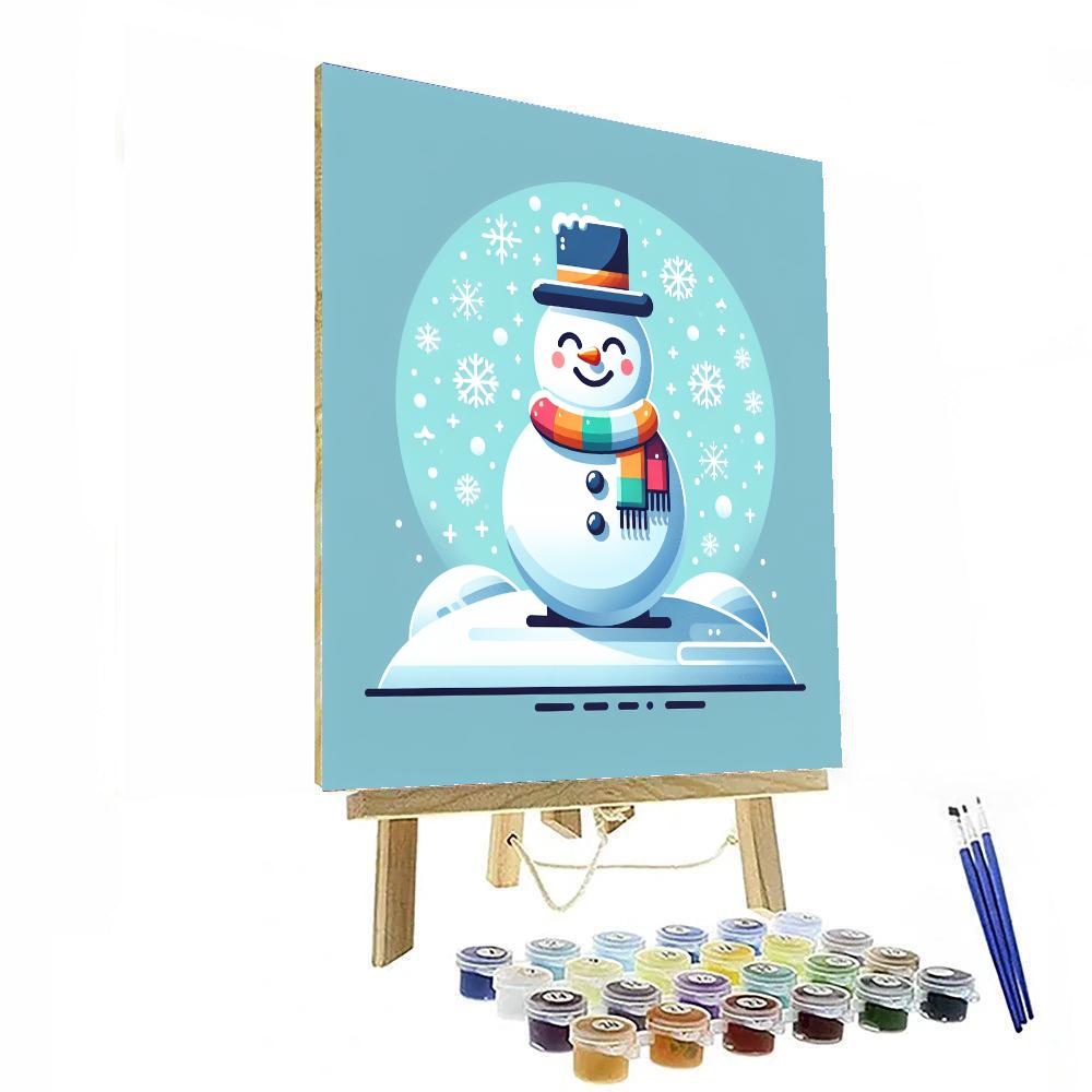 Frosty Snowman Number Painting