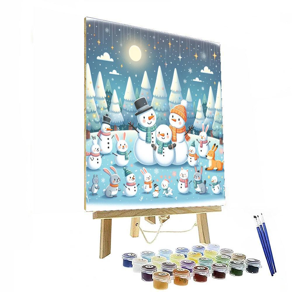 Snowy Wonderland Painting Number Kit