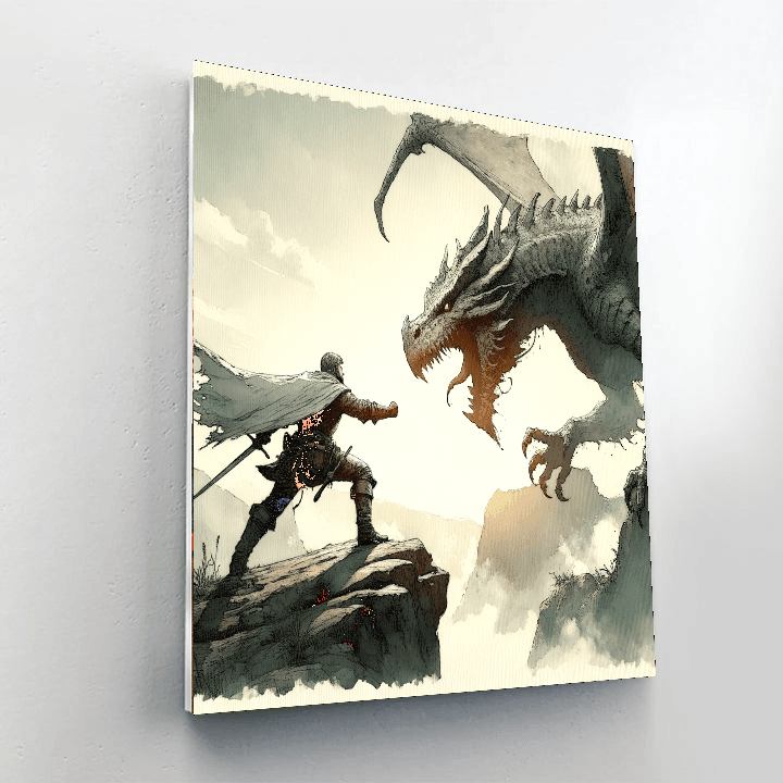 Medieval Dragon Quest Painting Number Kit